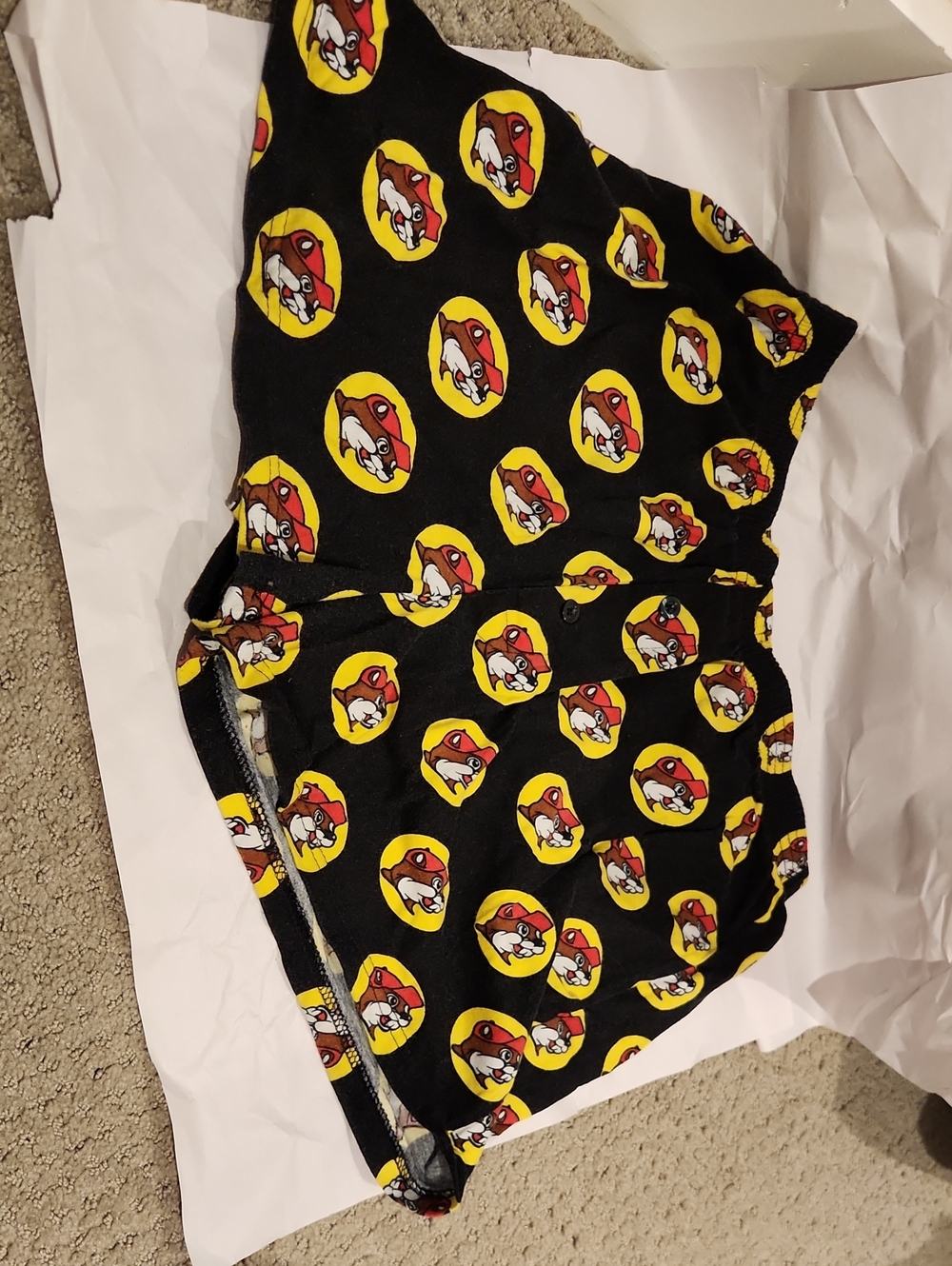 Buc-ee's Black Logo Boxers. Size Medium Ladies